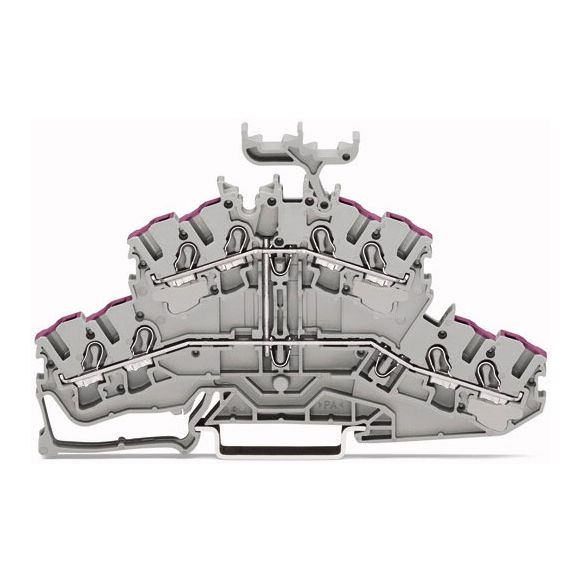 WAGO TOPJOB®S 2002 Series Rail Mounted 4 Conductor Double-Deck 8 Conductor Through Terminal Block L - 2002-2438