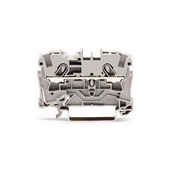 WAGO TOPJOB®S 2004 Series Rail Mounted 2 Conductor Through Terminal Block - 2004-1201