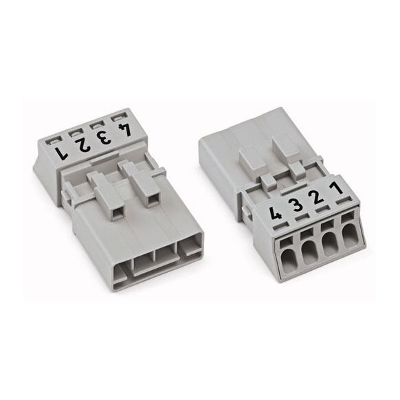WAGO WINSTA® MINI 890 Series Plug 4 Pole without Strain Relief Housing - 890-254