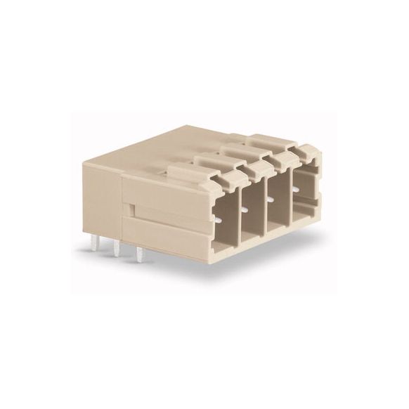WAGO WINSTA® MAXI 831 Series Male Header (for PCBs) 3 Pole with Angled Solder Pins - 831-3623