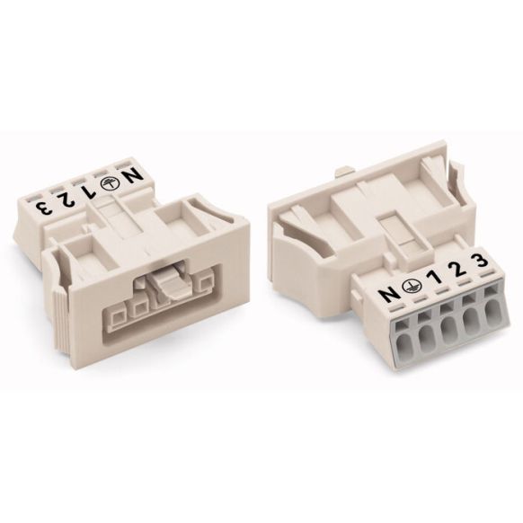 WAGO WINSTA® MINI 890 Series Socket 5 Pole Snap-In Version - 890-725