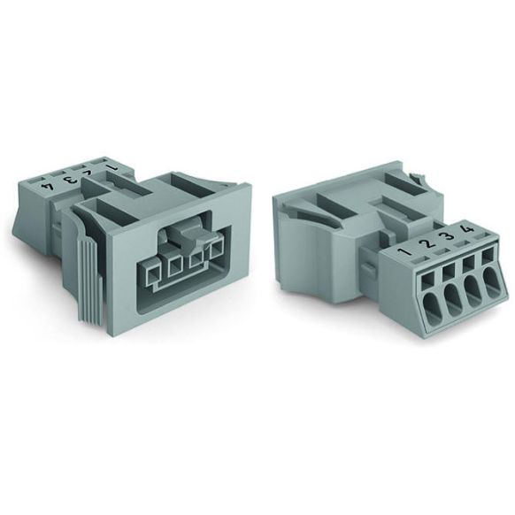 WAGO WINSTA® MINI 890 Series Socket 4 Pole Snap-In Version - 890-744