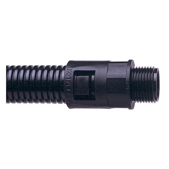 AL10/M12/A/BL - ABB Straight Conduit Adaptor, Black, M12x1.5