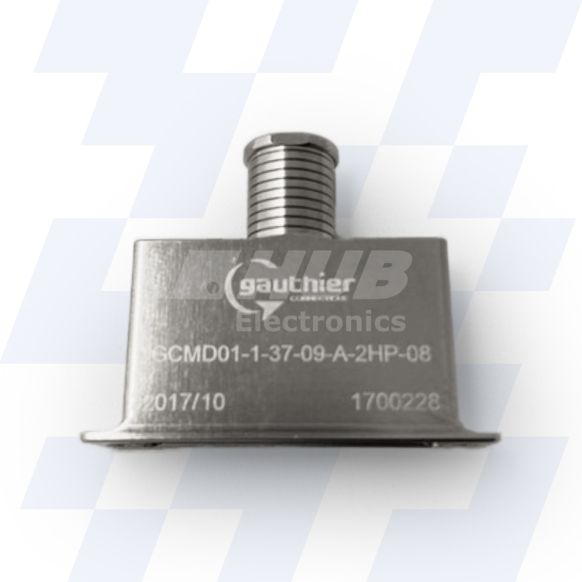 GCMD01-1-15-06-A-2-08 - Gauthier Straight Shielded Micro D-Sub Adaptor, Shell Size 9, Spout Size 06, MIL-DTL-83513, Electroless Nickel