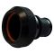 Front view of EMCA Straight (RFI/EMI) Screened Adaptor in Black Zinc Nickel finish (Part Number: A37-796-6216)