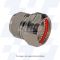 Side view of EMCA Straight Single Cone Adaptor in Electroless Nickel finish (Part Number: A39-620-255)